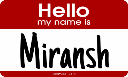 Hello my name is Miransh png download