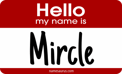 Hello my name is Mircle png download