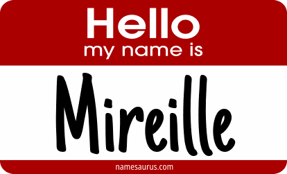 Hello my name is Mireille png download