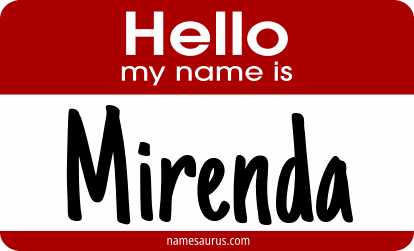 Hello my name is Mirenda png download