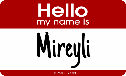 Hello my name is Mireyli png download