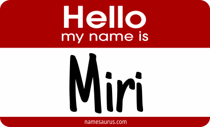 Hello my name is Miri png download