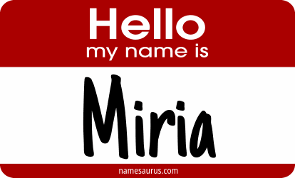 Hello my name is Miria png download