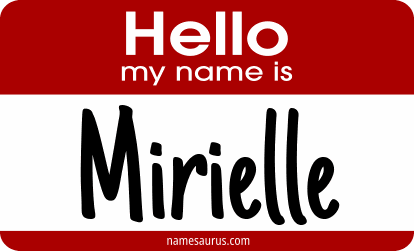 Hello my name is Mirielle png download