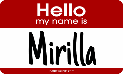 Hello my name is Mirilla png download