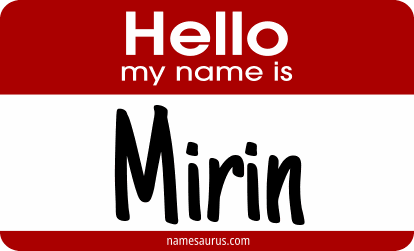 Hello my name is Mirin png download