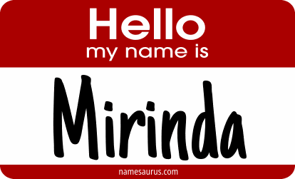 Hello my name is Mirinda png download