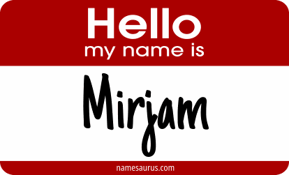 Hello my name is Mirjam png download
