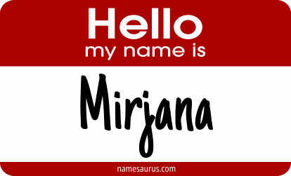 Hello my name is Mirjana png download