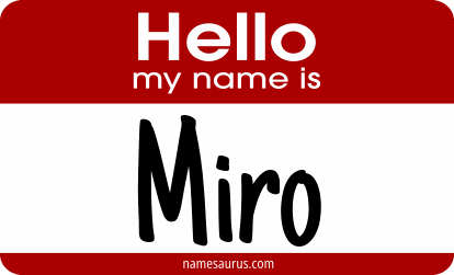 Hello my name is Miro png download
