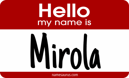 Hello my name is Mirola png download
