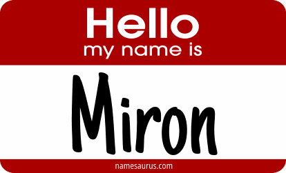 Hello my name is Miron png download