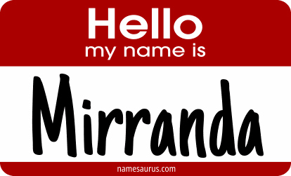 Hello my name is Mirranda png download