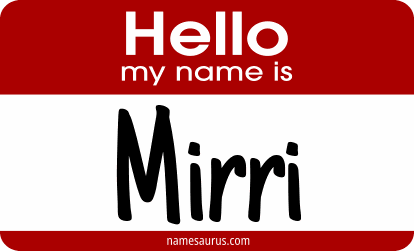 Hello my name is Mirri png download