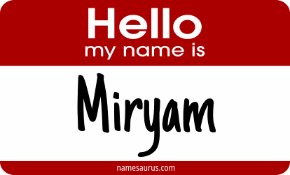 Hello my name is Miryam png download