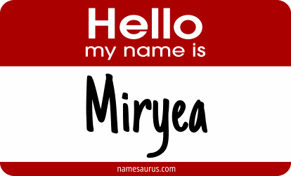 Hello my name is Miryea png download