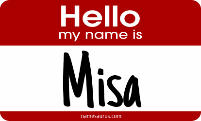 Hello my name is Misa png download