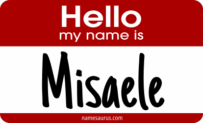 Hello my name is Misaele png download