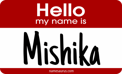 Hello my name is Mishika png download
