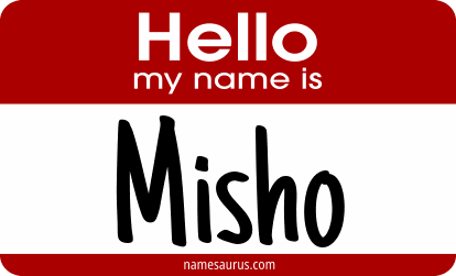Hello my name is Misho png download