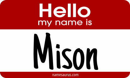 Hello my name is Mison png download