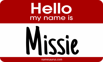 Hello my name is Missie png download