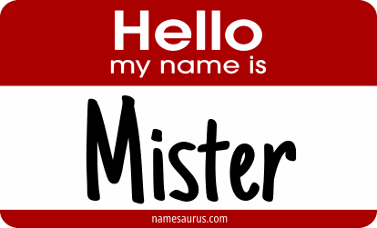 Hello my name is Mister png download