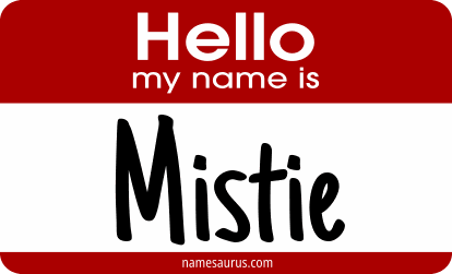 Hello my name is Mistie png download