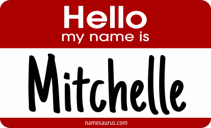 Hello my name is Mitchelle png download