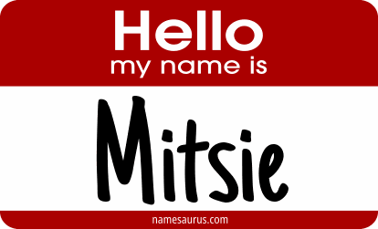Hello my name is Mitsie png download