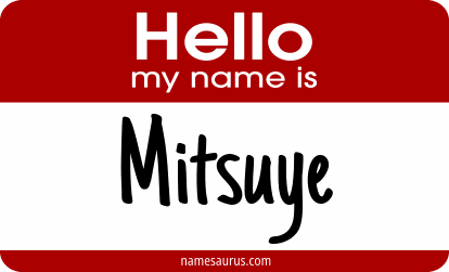 Hello my name is Mitsuye png download