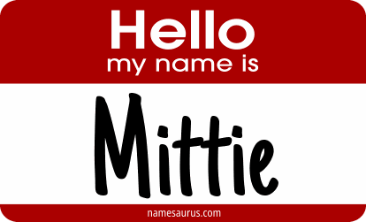 Hello my name is Mittie png download