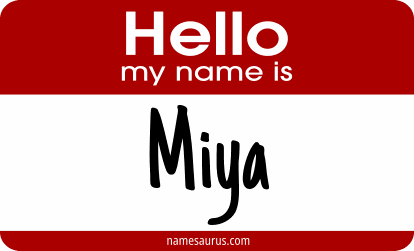 Hello my name is Miya png download