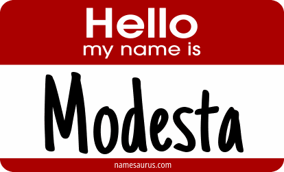 Hello my name is Modesta png download