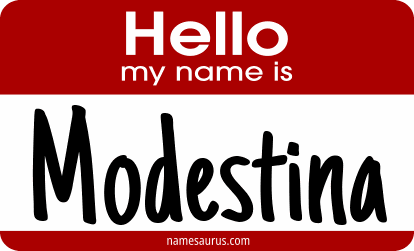 Hello my name is Modestina png download