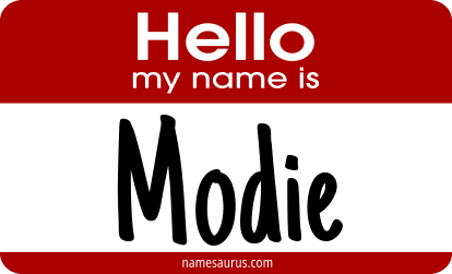 Hello my name is Modie png download