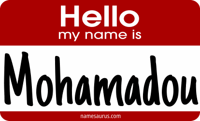 Hello my name is Mohamadou png download