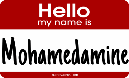 Hello my name is Mohamedamine png download