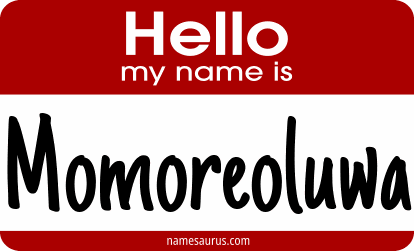Hello my name is Momoreoluwa png download