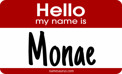 Hello my name is Monae png download