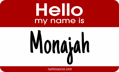 Hello my name is Monajah png download