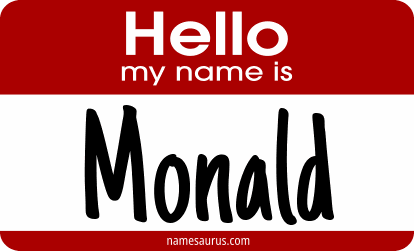Hello my name is Monald png download