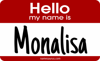Hello my name is Monalisa png download