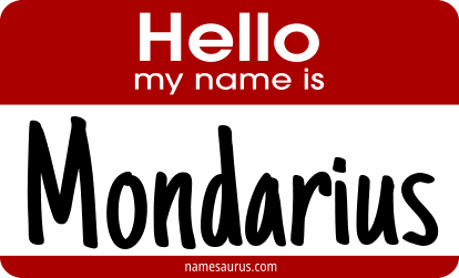 Hello my name is Mondarius png download