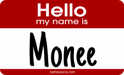Hello my name is Monee png download