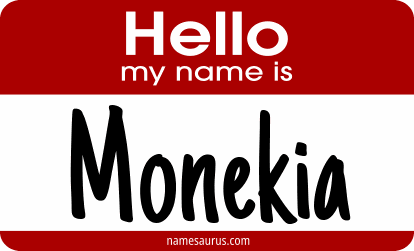 Hello my name is Monekia png download