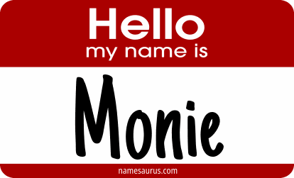 Hello my name is Monie png download