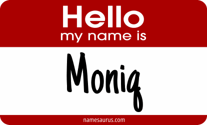 Hello my name is Moniq png download