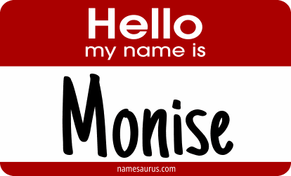 Hello my name is Monise png download