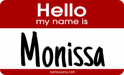 Hello my name is Monissa png download